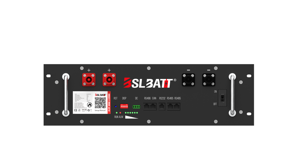 BSLBATT B-LFP48-100E 3U 51.2V 100Ah 5.12kWh LiFePO4 Rack Battery