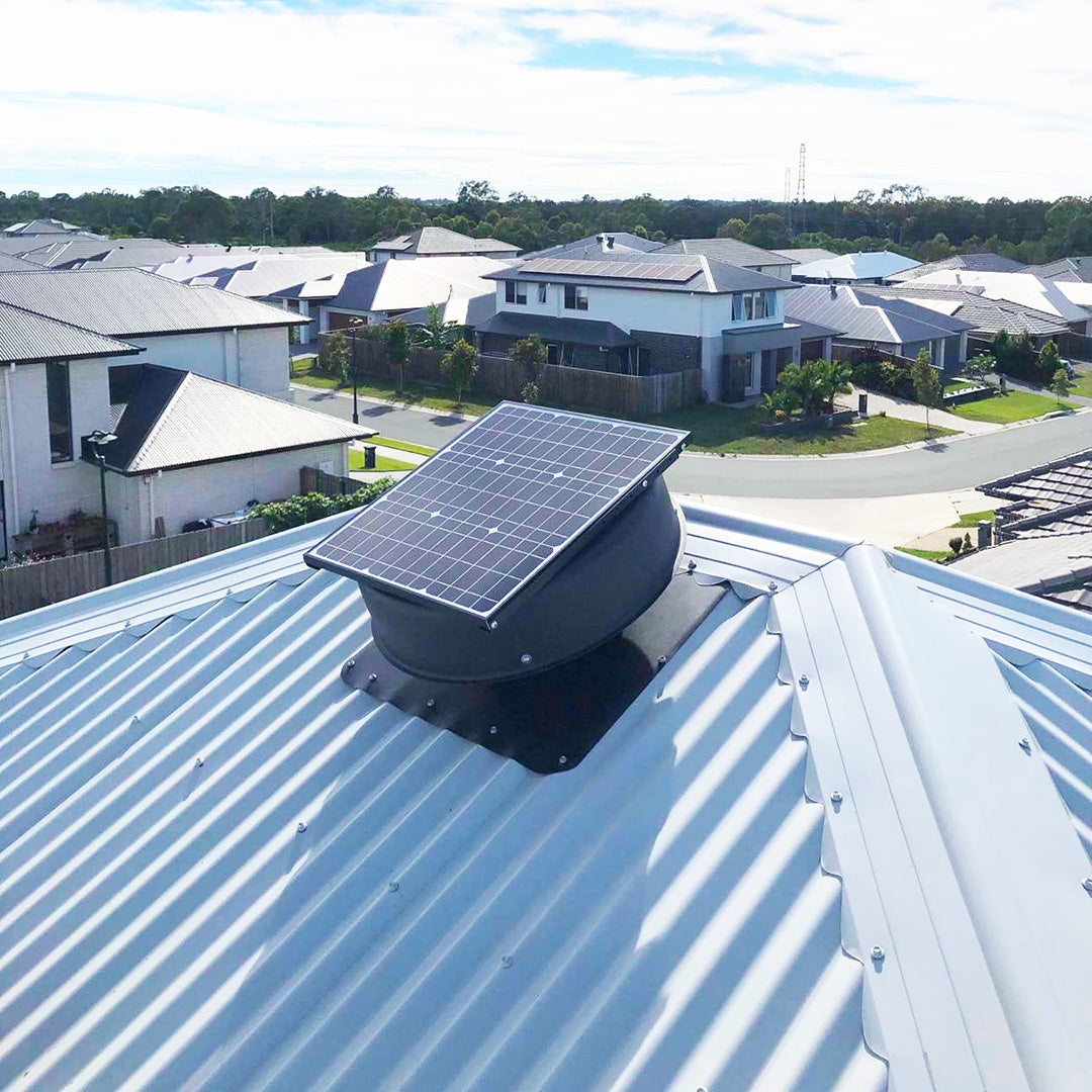 Solarking Roof Solar Fan V3 Powered Exhaust Fan 320mm Whirlybird 2025 Model On Tin Roof