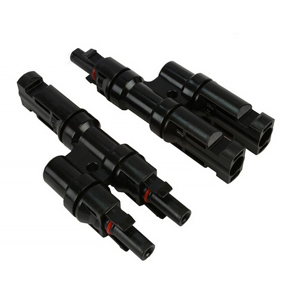 MC4 Solar Y Branch Connectors — 2-to-1