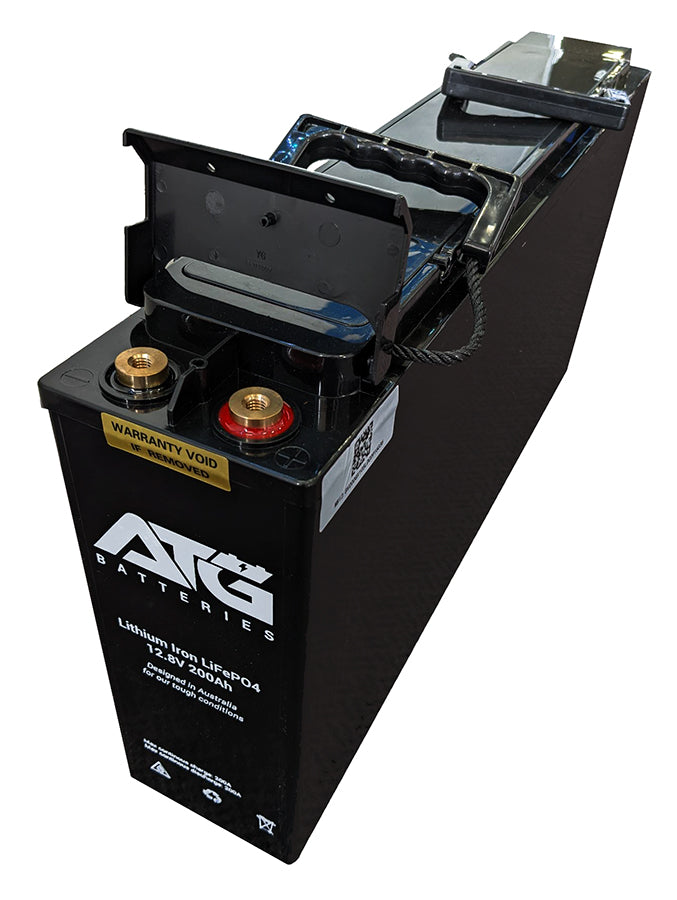 ATG Batteries 200AH 12V Lithium Iron Phosphate LiFePO4 Battery Slimline
