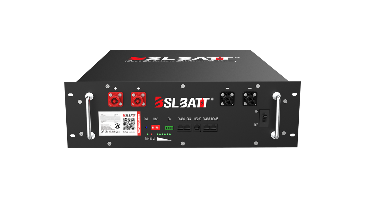 BSLBATT B-LFP48-100E 3U 51.2V 100Ah 5.12kWh LiFePO4 Rack Battery