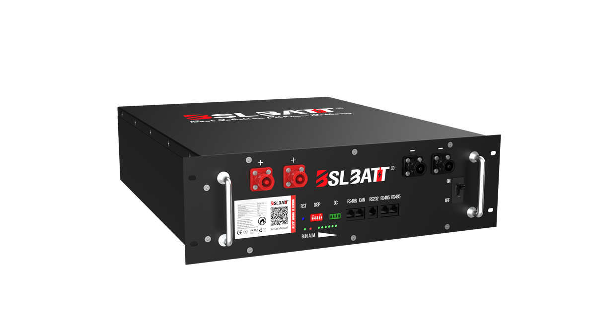 BSLBATT B-LFP48-100E 3U 51.2V 100Ah 5.12kWh LiFePO4 Rack Battery