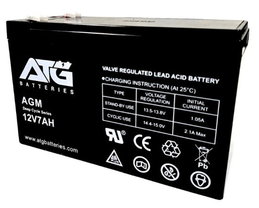 ATG Batteries 7AH 12V Deep Cycle AGM Battery