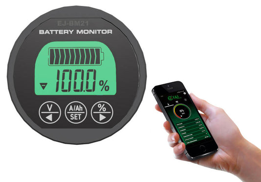 E&J BM21 Battery Monitor | LCD, Bluetooth & 500A Shunt