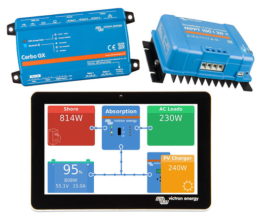 Victron Cerbo GX + GX Touch 50 Display + 100/30 MPPT Smart Solar Bundle