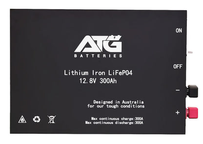 ATG Batteries 300AH 12V Lithium Iron Phosphate LiFePO4 Battery Slimline