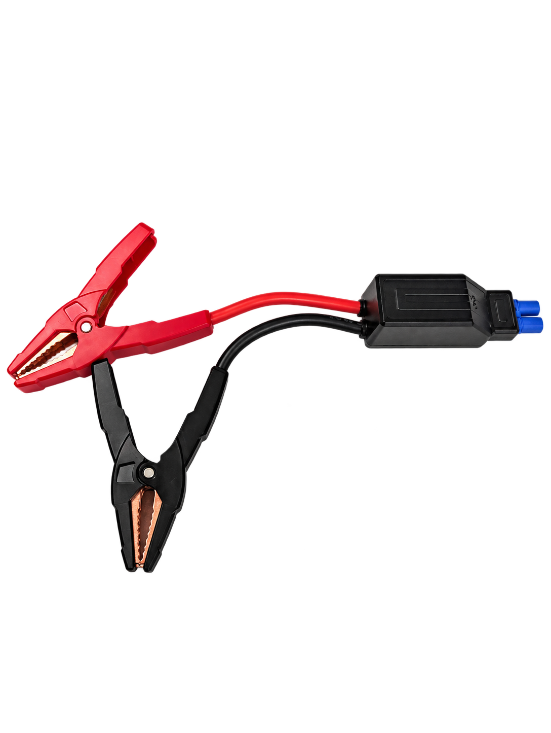 King Brown jump-start cables with red and black battery clamps
