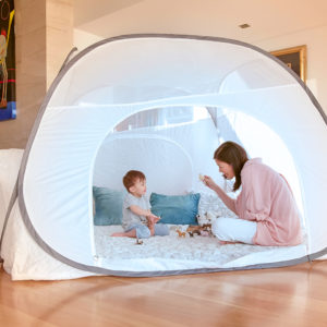 Coolzy Igloo tent fitted to a bed