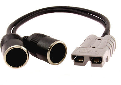 50A Anderson Plug to Dual 15A Cigarette Sockets