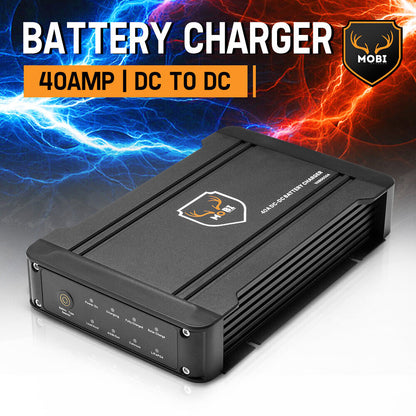 Mobi 20A 30A 40A DC to DC Battery Charger 12V MPPT Solar AGM Lithium LifePO4
