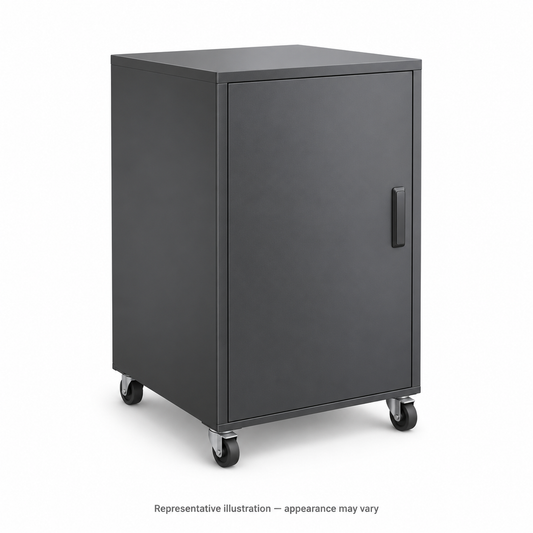 Representative illustration of a wheeled battery cabinet, not an exact photograph of the BSL model; appearance may vary.