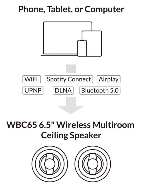 Arylic 6.5" Wireless Multiroom Ceiling Speaker