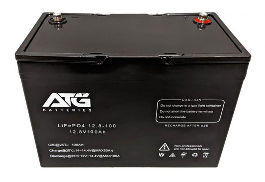 ATG Batteries 100AH 12V Lithium Iron Phosphate LiFePO4 Battery