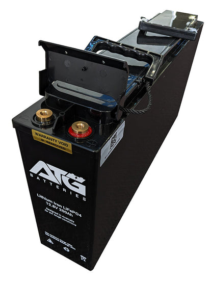 ATG Batteries 200AH 12V Lithium Iron Phosphate LiFePO4 Battery Slimline